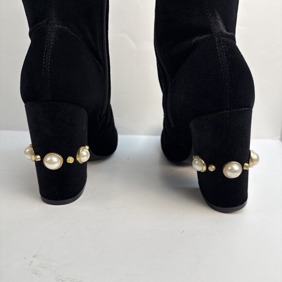 Ivanka Trump Velvet Tamir Tall Black Boots Zip size 6 NWOB - Picture 6 of 12